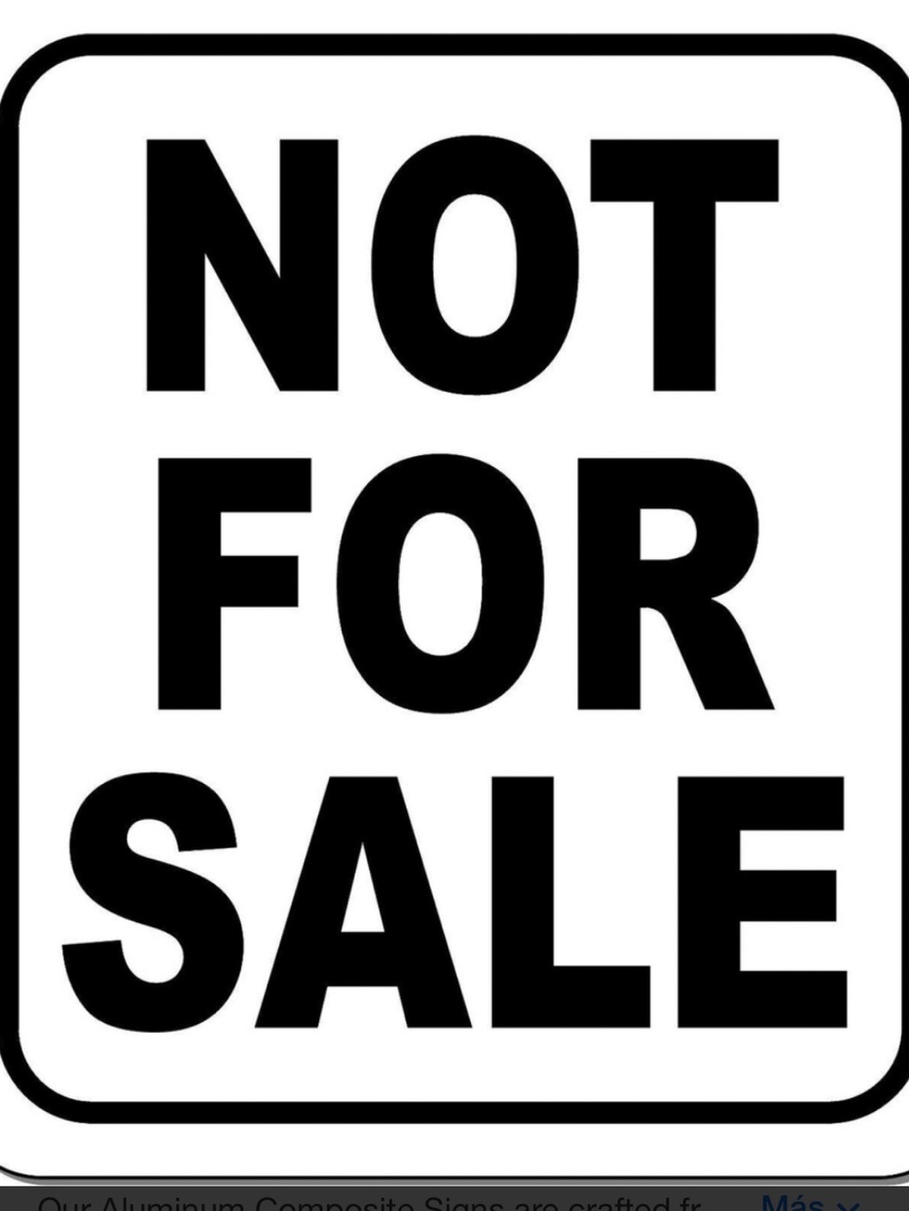Not for sale